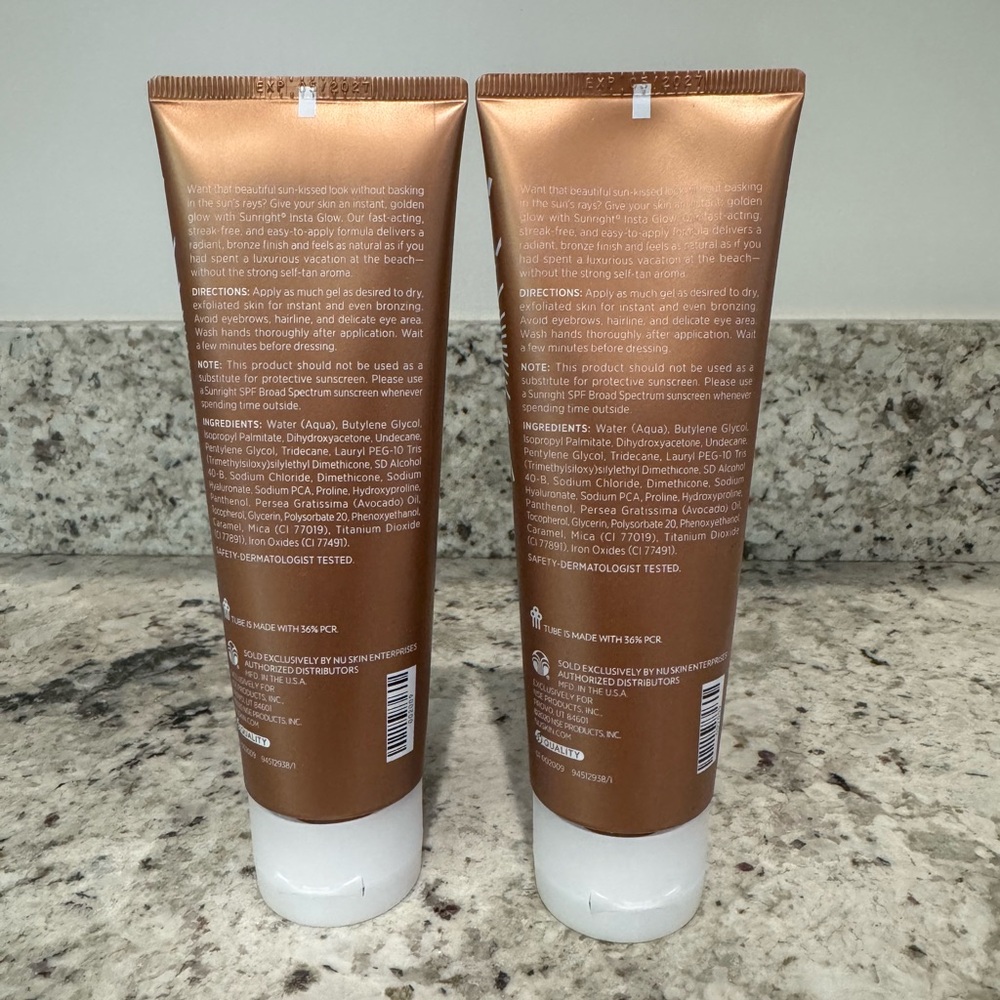 Two (2) Nu Skin Sunright Insta Glow Tinted Self-Tanning Gel. Exp 05/2027 - Picture 2 of 4